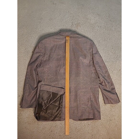 Vtg Chaps Ralph Lauren Blazer Mens 44R Houndstooth Silk Wool Sportscoat Canada - Picture 16 of 16